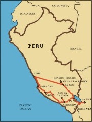 Peru - trasa wycieczki