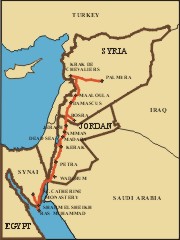 Syria, Jordania, Egipt - trasa wycieczki