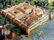Rekonstrukcaja pałacu Dioklecjana w Splicie w/g Ernesta Hébrarda (www.wikipedia.org)