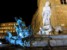 florencja foto - fontanna Neptuna nocą